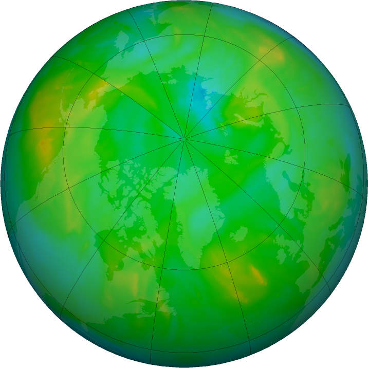 Arctic ozone map for 04 July 2011
